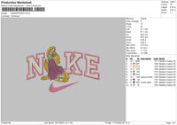 Nike Rapunzel03 Embroidery File 6 sizes