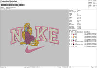 Nike Rapunzel03 Embroidery File 6 sizes