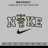 Nike Rocket F Embroiery File 6 sizes