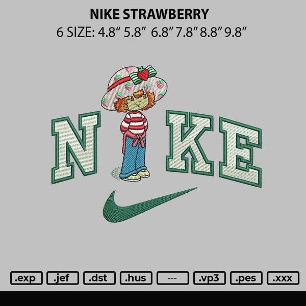 Nike Strawberry Embroidery File 6 sizes