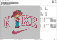 Nike Strawberry V2 Embroidery File 6 sizes