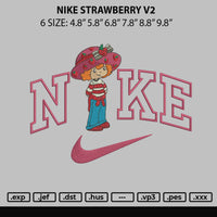 Nike Strawberry V2 Embroidery File 6 sizes