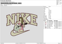 Nike Taylor Guitar V2 Embroidery File 6 sizes