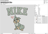 Nike Rabbit Love V1 Embroidery File 6 sizes