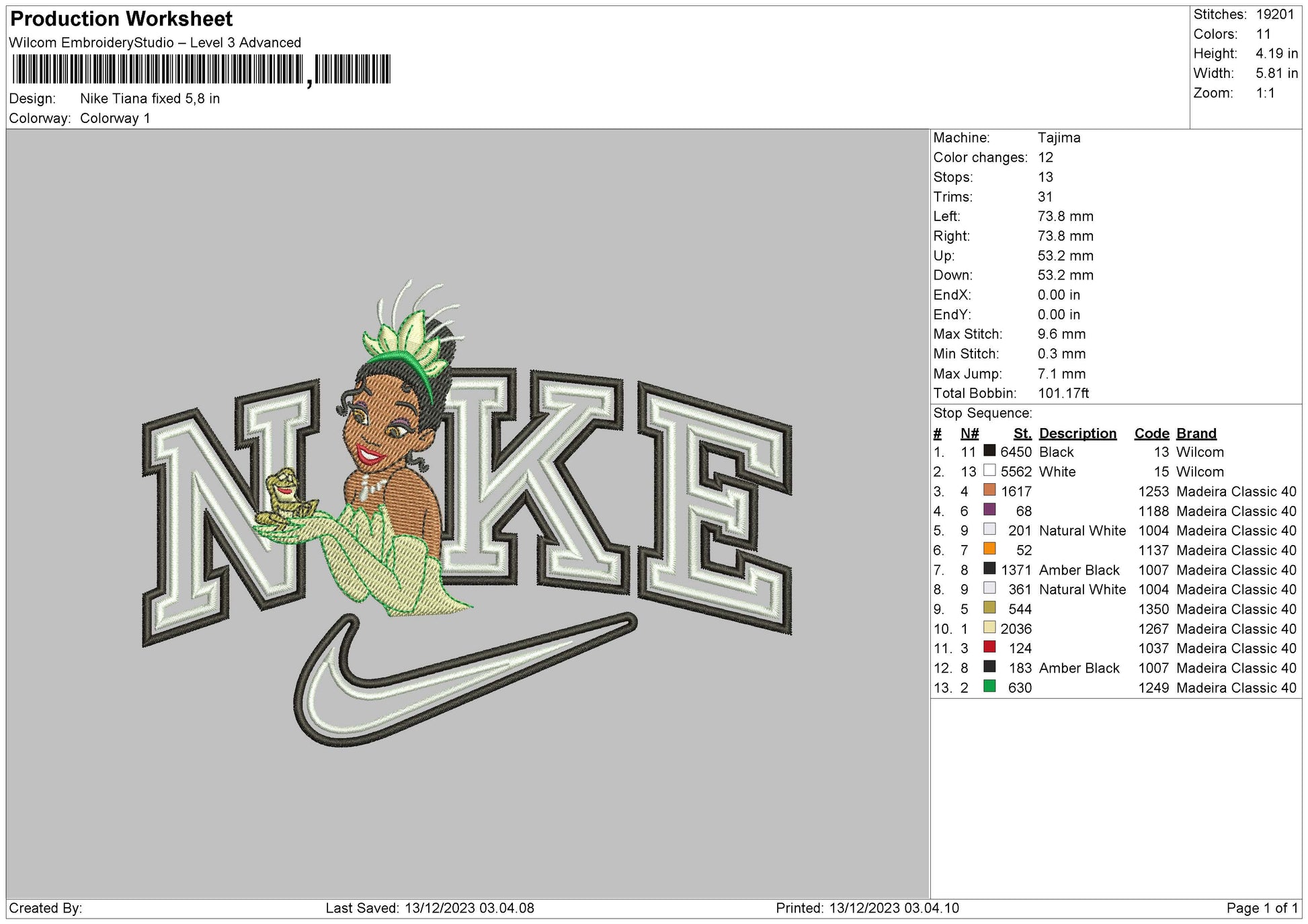 Nike Tiana Embroidery File 6 sizes – embrostudio