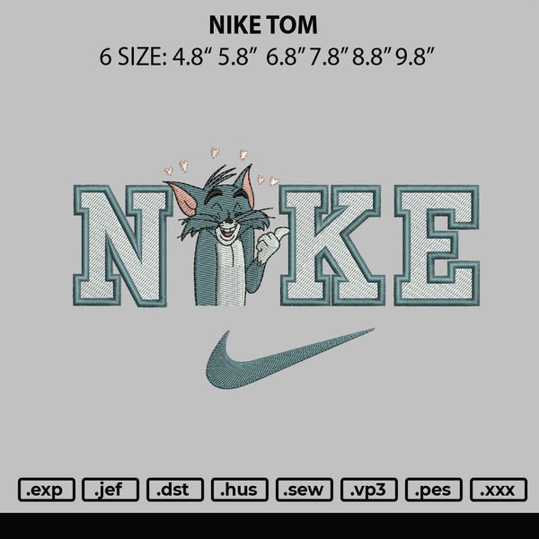 Nike Tom v2 Embroidery File 6 sizes