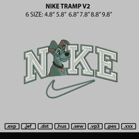 Nike Tramp V2 Embroidery File  sizes