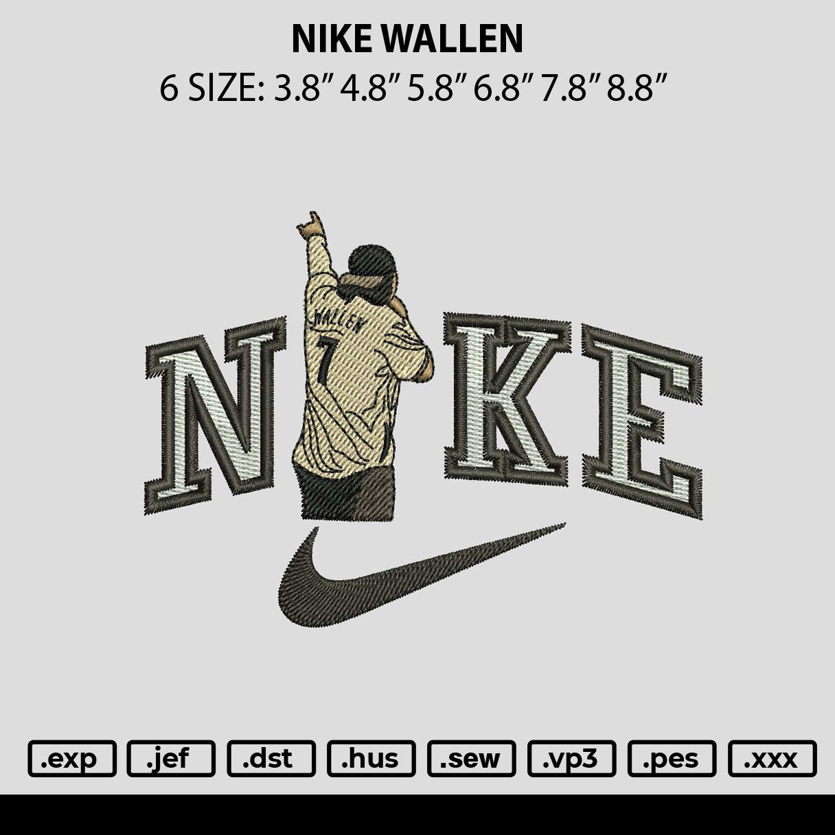 Nike Wallen Embroidery File 6 sizes – embrostudio