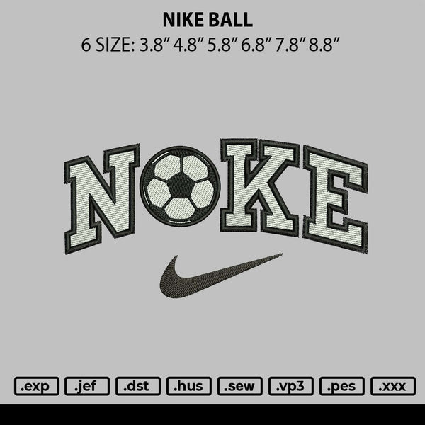 Nike Ball Embroidery File 6 sizes