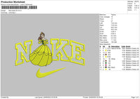 Nike Belle 02 Embroidery File 6 sizes