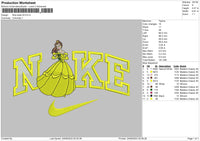 Nike Belle 02 Embroidery File 6 sizes