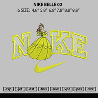 Nike Belle 02 Embroidery File 6 sizes