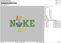 Nike Bobeep Ts Embroidery File 6 sizes