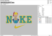 Nike Bobeep Ts Embroidery File 6 sizes