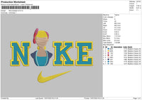 Nike Bobeep Ts Embroidery File 6 sizes