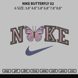 Nike Butterfly 02 Embroidery File 6 sizes