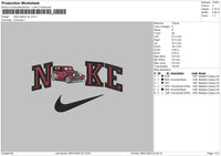 Nike Classic Car Embroidery File 6 sizes