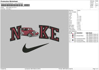 Nike Classic Car Embroidery File 6 sizes