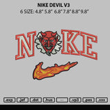 Nike Devil V3 Embroidery File 6 sizes