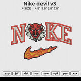 Nike devil v3 Embroidery