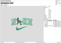 Nike Dino Swoosh Embroidery File 6 sizes