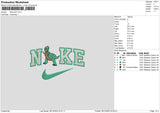 Nike Dino Swoosh Embroidery File 6 sizes