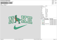 Nike Dino Swoosh Embroidery File 6 sizes