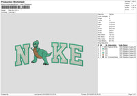 Nike Dino Embroidery File 6 sizes