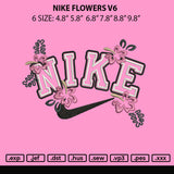 Nike Flowers V6 Embroider File 6 sizes