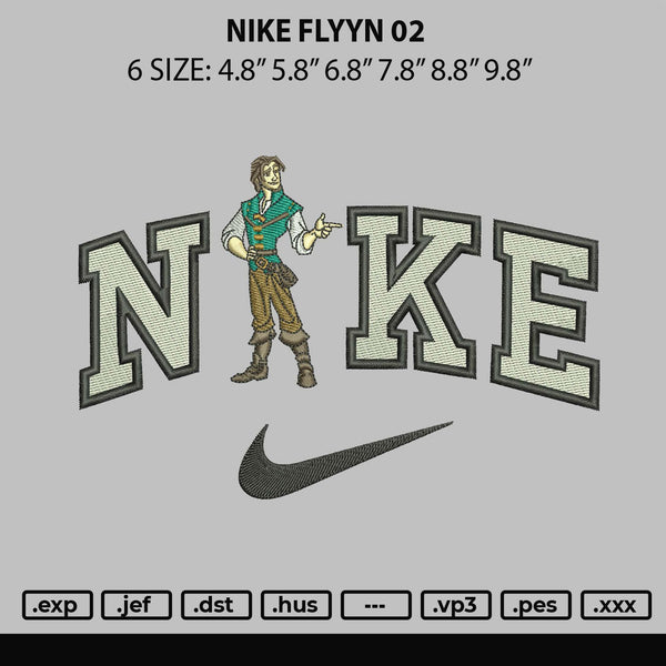 Nike Flynn 02 Embroidery File 6 sizes