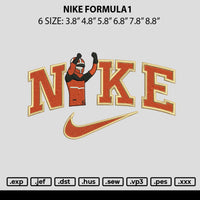 Nike Formula1 Embroidery File 6 sizes