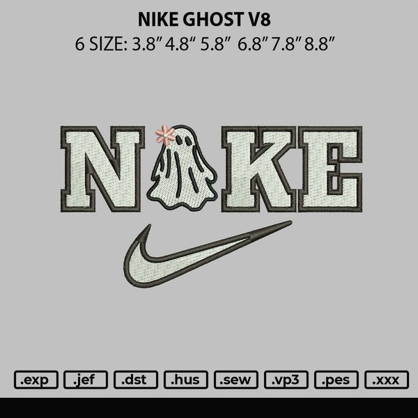 Nike Ghost V8 Embroidery File 6 sizes