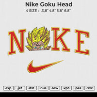 Nike Goku Head Embroidery