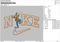 Nike Goofy V002 Embroidery File 6 sizes