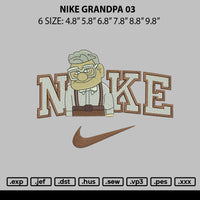 Nike Grandpa 03 Embroidery File 6 sizes