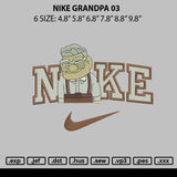 Nike Grandpa 03 Embroidery File 6 sizes