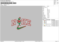 Nike Grinch V7 Embroidery File 6 sizes