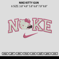 Nike Kitty Gun Embroidery File 6 sizes