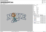 Nike Kanye Bear Embroidery File 6 sizes