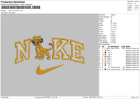 Nike Lion Simba Embroidery File 6 sizes