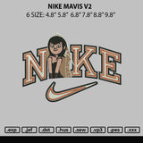 Nike Mavis V2 Embroidery File 6 sizes