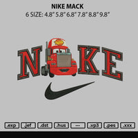 Nike Mack Embroidery File 6 sizes