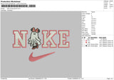 Nike Mickey Ghost Embroidery File 6 sizes