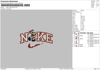 Nike Mickey Snow Embroidery File 6 sizes