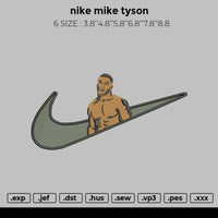 nike mike tyson Embroidery