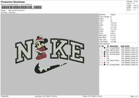 Nike Minnie Snow Embroidery File 6 sizes