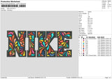 Nike Colorpattern Embroidery File 6 sizes