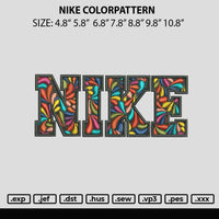 Nike Colorpattern Embroidery File 6 sizes