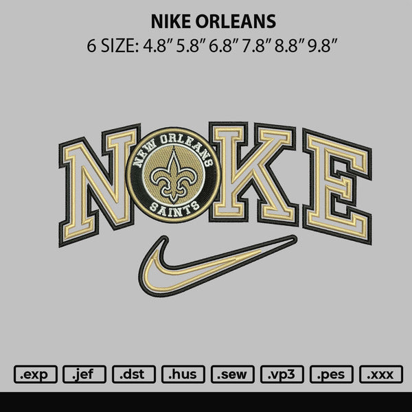 Nike Orleans Embroidery File 6 sizes