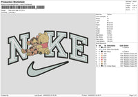 Nike Pooh Tiger Embroidery File 6 sizes